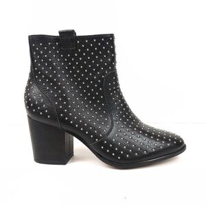 Rebecca Minkoff Black Sierra Studded Leather Block-heel Booties